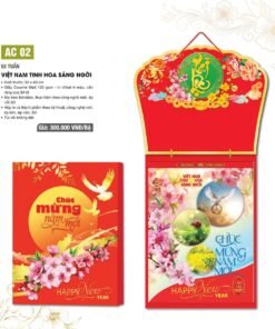 Lịch 52 Tuần 2027 AC Mẫu AC02 - Việt Nam Tinh Hoa Sáng Ngời (11  x  12 cm) Bộ Quà Tặng Doanh Nghiệp Thủy Tinh & Lịch in logo doanh nghiệp quà tặng Tết tại Quà Tặng Thủy Tinh VN