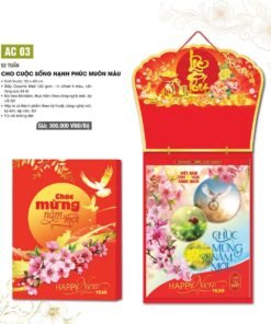 Lịch 52 Tuần 2027 AC Mẫu AC03 - Cho Cuộc Sống Hạnh Phúc Muôn Màu (30 x 40cm) Bộ Quà Tặng Doanh Nghiệp Thủy Tinh & Lịch in logo doanh nghiệp quà tặng Tết tại Quà Tặng Thủy Tinh VN