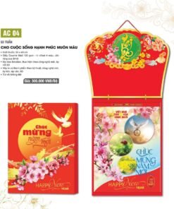Lịch 52 Tuần 2027 AC Mẫu AC04 - Cho Cuộc Sống Hạnh Phúc Muôn Màu (15  x  16 cm) Bộ Quà Tặng Doanh Nghiệp Thủy Tinh & Lịch in logo doanh nghiệp quà tặng Tết tại Quà Tặng Thủy Tinh VN