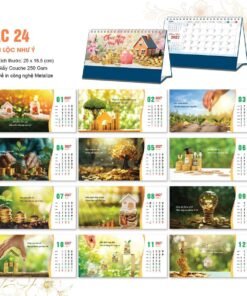 Lịch Bloc 2027 AC Mẫu AC24 - Tài Lộc Như Ý (25 x 16 cm) Bộ Quà Tặng Doanh Nghiệp Thủy Tinh & Lịch in logo doanh nghiệp quà tặng Tết tại Quà Tặng Thủy Tinh VN