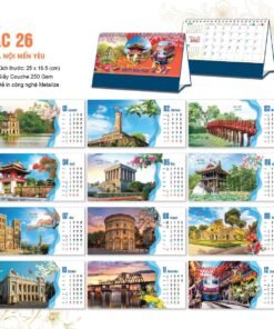 Lịch Bloc 2027 AC Mẫu AC26 - Hà Nội Mến Yêu (25 x 16 cm) Bộ Quà Tặng Doanh Nghiệp Thủy Tinh & Lịch in logo doanh nghiệp quà tặng Tết tại Quà Tặng Thủy Tinh VN