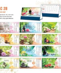 Lịch Bloc 2027 AC Mẫu AC28 - Sống Đẹp (25 x 16 cm) Bộ Quà Tặng Doanh Nghiệp Thủy Tinh & Lịch in logo doanh nghiệp quà tặng Tết tại Quà Tặng Thủy Tinh VN