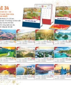 Lịch Để Bàn 2027 AC Mẫu AC34 (21 x 22 cm) Bộ Quà Tặng Doanh Nghiệp Thủy Tinh & Lịch in logo doanh nghiệp quà tặng Tết tại Quà Tặng Thủy Tinh VN