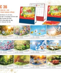 Lịch Để Bàn 2027 AC Mẫu AC36 (21 x 22 cm) Bộ Quà Tặng Doanh Nghiệp Thủy Tinh & Lịch in logo doanh nghiệp quà tặng Tết tại Quà Tặng Thủy Tinh VN