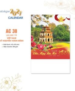 Lịch Bloc 2027 AC Mẫu AC38 (40 x 60 cm) Bộ Quà Tặng Doanh Nghiệp Thủy Tinh & Lịch in logo doanh nghiệp quà tặng Tết tại Quà Tặng Thủy Tinh VN