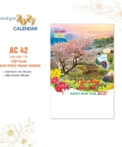 Lịch Bloc 2027 AC Mẫu AC42 (40 x 60 cm) Bộ Quà Tặng Doanh Nghiệp Thủy Tinh & Lịch in logo doanh nghiệp quà tặng Tết tại Quà Tặng Thủy Tinh VN