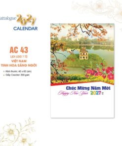 Lịch Bloc 2027 AC Mẫu AC43 (40 x 60 cm) Bộ Quà Tặng Doanh Nghiệp Thủy Tinh & Lịch in logo doanh nghiệp quà tặng Tết tại Quà Tặng Thủy Tinh VN
