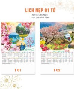 Lịch Bloc 2027 AC Mẫu AC-CATTALOGUEACHAU202730 (45 x 70 cm) Bộ Quà Tặng Doanh Nghiệp Thủy Tinh & Lịch