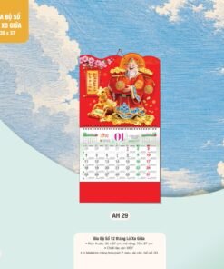 Lịch Treo Tường Lò Xo 2027 AH Mẫu AH29 (35 x 37 cm) Bộ Quà Tặng Doanh Nghiệp Thủy Tinh & Lịch in logo doanh nghiệp quà tặng Tết tại Quà Tặng Thủy Tinh VN