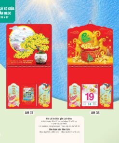 Lịch Treo Tường Lò Xo 2027 AH Mẫu AH37 (35 x 37 cm) Bộ Quà Tặng Doanh Nghiệp Thủy Tinh & Lịch in logo doanh nghiệp quà tặng Tết tại Quà Tặng Thủy Tinh VN