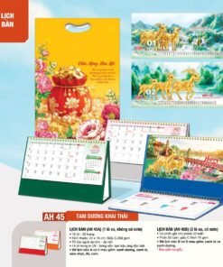 Lịch Bàn Chữ M (Có Note 52 Tuần) 2027 AH Mẫu AH45 (24 x 16cm) Bộ Quà Tặng Doanh Nghiệp Thủy Tinh & Lịch in logo doanh nghiệp quà tặng Tết tại Quà Tặng Thủy Tinh VN