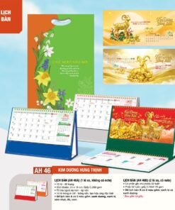 Lịch Bàn Chữ M (Có Note 52 Tuần) 2027 AH Mẫu AH46 (24 x 16cm) Bộ Quà Tặng Doanh Nghiệp Thủy Tinh & Lịch in logo doanh nghiệp quà tặng Tết tại Quà Tặng Thủy Tinh VN