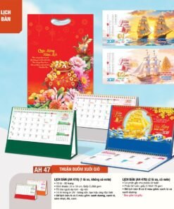 Lịch Bàn Chữ M (Có Note 52 Tuần) 2027 AH Mẫu AH47 - Thuận Buồm Xuôi Gió (24 x 16cm) Bộ Quà Tặng Doanh Nghiệp Thủy Tinh & Lịch in logo doanh nghiệp quà tặng Tết tại Quà Tặng Thủy Tinh VN