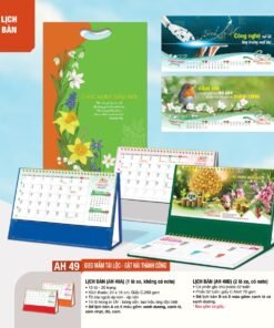 Lịch Bàn Chữ M (Có Note 52 Tuần) 2027 AH Mẫu AH49 (24 x 16cm) Bộ Quà Tặng Doanh Nghiệp Thủy Tinh & Lịch in logo doanh nghiệp quà tặng Tết tại Quà Tặng Thủy Tinh VN