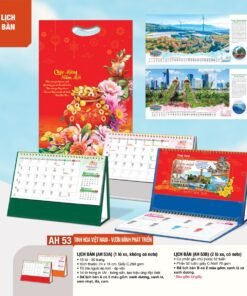 Lịch Bàn Chữ M (Có Note 52 Tuần) 2027 AH Mẫu AH53 - Tinh Hoa Việt Nam (24 x 16cm) Bộ Quà Tặng Doanh Nghiệp Thủy Tinh & Lịch in logo doanh nghiệp quà tặng Tết tại Quà Tặng Thủy Tinh VN