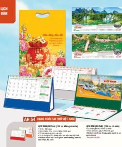 Lịch Bàn Chữ M (Có Note 52 Tuần) 2027 AH Mẫu AH54 (24 x 16cm) Bộ Quà Tặng Doanh Nghiệp Thủy Tinh & Lịch in logo doanh nghiệp quà tặng Tết tại Quà Tặng Thủy Tinh VN