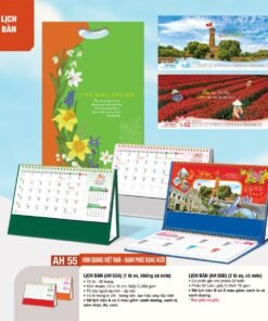 Lịch Bàn Chữ M (Có Note 52 Tuần) 2027 AH Mẫu AH55 (24 x 16cm) Bộ Quà Tặng Doanh Nghiệp Thủy Tinh & Lịch in logo doanh nghiệp quà tặng Tết tại Quà Tặng Thủy Tinh VN