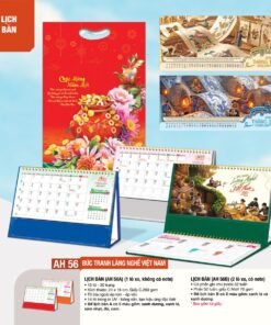 Lịch Bàn Chữ M (Có Note 52 Tuần) 2027 AH Mẫu AH56 (24 x 16cm) Bộ Quà Tặng Doanh Nghiệp Thủy Tinh & Lịch in logo doanh nghiệp quà tặng Tết tại Quà Tặng Thủy Tinh VN