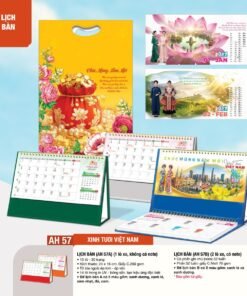 Lịch Bàn Chữ M (Có Note 52 Tuần) 2027 AH Mẫu AH57 (24 x 16cm) Bộ Quà Tặng Doanh Nghiệp Thủy Tinh & Lịch in logo doanh nghiệp quà tặng Tết tại Quà Tặng Thủy Tinh VN