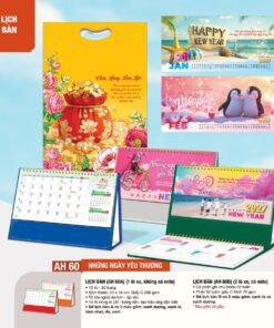 Lịch Bàn Chữ M (Có Note 52 Tuần) 2027 AH Mẫu AH60 (24 x 16cm) Bộ Quà Tặng Doanh Nghiệp Thủy Tinh & Lịch in logo doanh nghiệp quà tặng Tết tại Quà Tặng Thủy Tinh VN