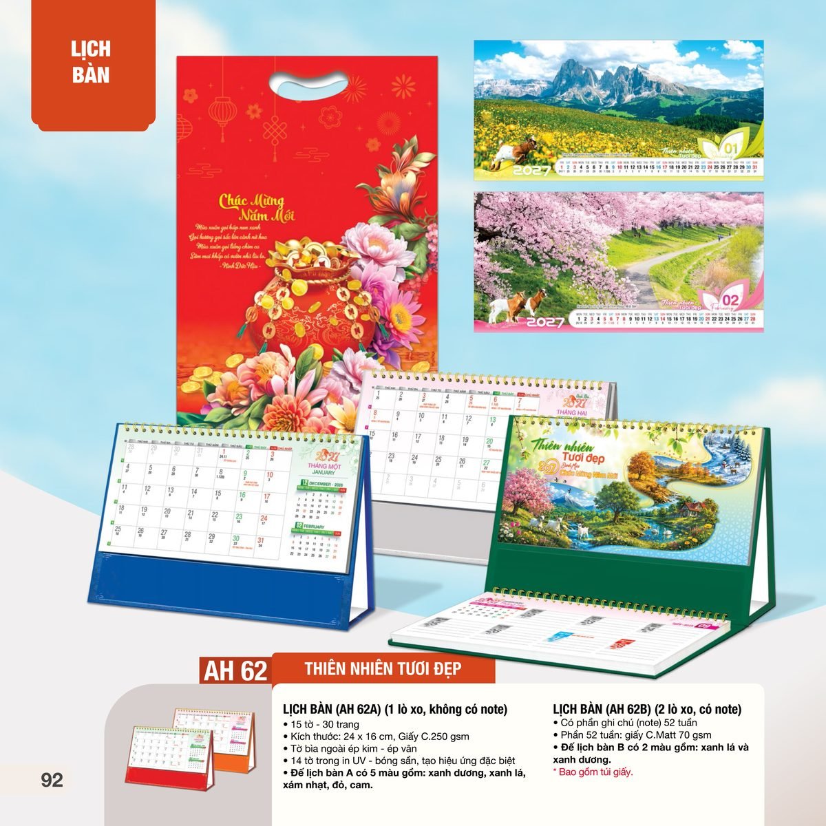 Lịch Bàn Chữ M (Có Note 52 Tuần) 2027 AH Mẫu AH62 (24 x 16cm) Bộ Quà Tặng Doanh Nghiệp Thủy Tinh & Lịch Lịch Bàn Chữ M (Có Note 52 Tuần) 2027 AH Mẫu AH62 (24 x 16cm) Bộ Quà Tặng Doanh Nghiệp Thủy Tinh & Lịch in logo doanh nghiệp quà tặng Tết tại Quà Tặng Thủy Tinh VN