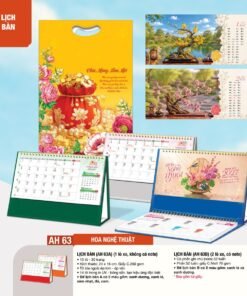 Lịch Bàn Chữ M (Có Note 52 Tuần) 2027 AH Mẫu AH63 (24 x 16cm) Bộ Quà Tặng Doanh Nghiệp Thủy Tinh & Lịch in logo doanh nghiệp quà tặng Tết tại Quà Tặng Thủy Tinh VN
