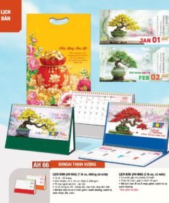 Lịch Bàn Chữ M (Có Note 52 Tuần) 2027 AH Mẫu AH66 (24 x 16cm) Bộ Quà Tặng Doanh Nghiệp Thủy Tinh & Lịch in logo doanh nghiệp quà tặng Tết tại Quà Tặng Thủy Tinh VN