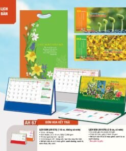 Lịch Bàn Chữ M (Có Note 52 Tuần) 2027 AH Mẫu AH67 - Lộc Xuân (24 x 16cm) Bộ Quà Tặng Doanh Nghiệp Thủy Tinh & Lịch in logo doanh nghiệp quà tặng Tết tại Quà Tặng Thủy Tinh VN