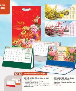 Lịch Bàn Chữ M (Có Note 52 Tuần) 2027 AH Mẫu AH68 (24 x 16cm) Bộ Quà Tặng Doanh Nghiệp Thủy Tinh & Lịch in logo doanh nghiệp quà tặng Tết tại Quà Tặng Thủy Tinh VN