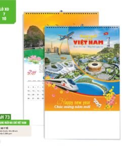 Lịch Treo Tường Lò Xo 7 Tờ 2027 AH Mẫu AH73 (40 x 60cm) Bộ Quà Tặng Doanh Nghiệp Thủy Tinh & Lịch in logo doanh nghiệp quà tặng Tết tại Quà Tặng Thủy Tinh VN
