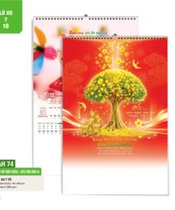 Lịch Treo Tường Lò Xo 7 Tờ 2027 AH Mẫu AH74 (40 x 60cm) Bộ Quà Tặng Doanh Nghiệp Thủy Tinh & Lịch in logo doanh nghiệp quà tặng Tết tại Quà Tặng Thủy Tinh VN