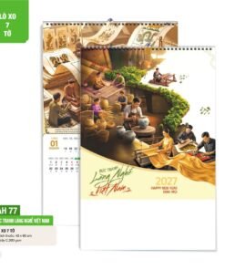 Lịch Treo Tường Lò Xo 7 Tờ 2027 AH Mẫu AH77 (40 x 60cm) Bộ Quà Tặng Doanh Nghiệp Thủy Tinh & Lịch in logo doanh nghiệp quà tặng Tết tại Quà Tặng Thủy Tinh VN