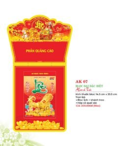 Lịch Bloc Đại Đặc Biệt 2027 AK Mẫu AK07 (29 x 41 cm) Bộ Quà Tặng Doanh Nghiệp Thủy Tinh & Lịch in logo doanh nghiệp quà tặng Tết tại Quà Tặng Thủy Tinh VN