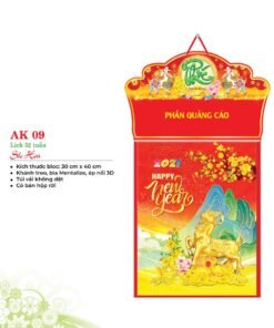Lịch 52 Tuần 2027 AK Mẫu AK09 (31 x 42 cm) Bộ Quà Tặng Doanh Nghiệp Thủy Tinh & Lịch in logo doanh nghiệp quà tặng Tết tại Quà Tặng Thủy Tinh VN