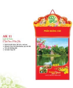 Lịch 52 Tuần 2027 AK Mẫu AK11 (31 x 42 cm) Bộ Quà Tặng Doanh Nghiệp Thủy Tinh & Lịch in logo doanh nghiệp quà tặng Tết tại Quà Tặng Thủy Tinh VN