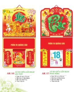 Lịch Treo Tường Lò Xo 2027 AK Mẫu AK18 - Phúc Lộc Thọ (40 x 60 cm) Bộ Quà Tặng Doanh Nghiệp Thủy Tinh & Lịch in logo doanh nghiệp quà tặng Tết tại Quà Tặng Thủy Tinh VN