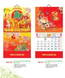 Lịch Treo Tường Lò Xo 2027 AK Mẫu AK21 (40 x 60 cm) Bộ Quà Tặng Doanh Nghiệp Thủy Tinh & Lịch in logo doanh nghiệp quà tặng Tết tại Quà Tặng Thủy Tinh VN