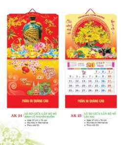 Lịch Treo Tường Lò Xo 2027 AK Mẫu AK24 (40 x 60 cm) Bộ Quà Tặng Doanh Nghiệp Thủy Tinh & Lịch in logo doanh nghiệp quà tặng Tết tại Quà Tặng Thủy Tinh VN