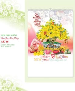 Lịch Treo Tường Lò Xo 2027 AK Mẫu AK28 (40 x 60 cm) Bộ Quà Tặng Doanh Nghiệp Thủy Tinh & Lịch in logo doanh nghiệp quà tặng Tết tại Quà Tặng Thủy Tinh VN