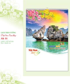 Lịch Treo Tường Lò Xo 2027 AK Mẫu AK31 (40 x 60cm) Bộ Quà Tặng Doanh Nghiệp Thủy Tinh & Lịch in logo doanh nghiệp quà tặng Tết tại Quà Tặng Thủy Tinh VN