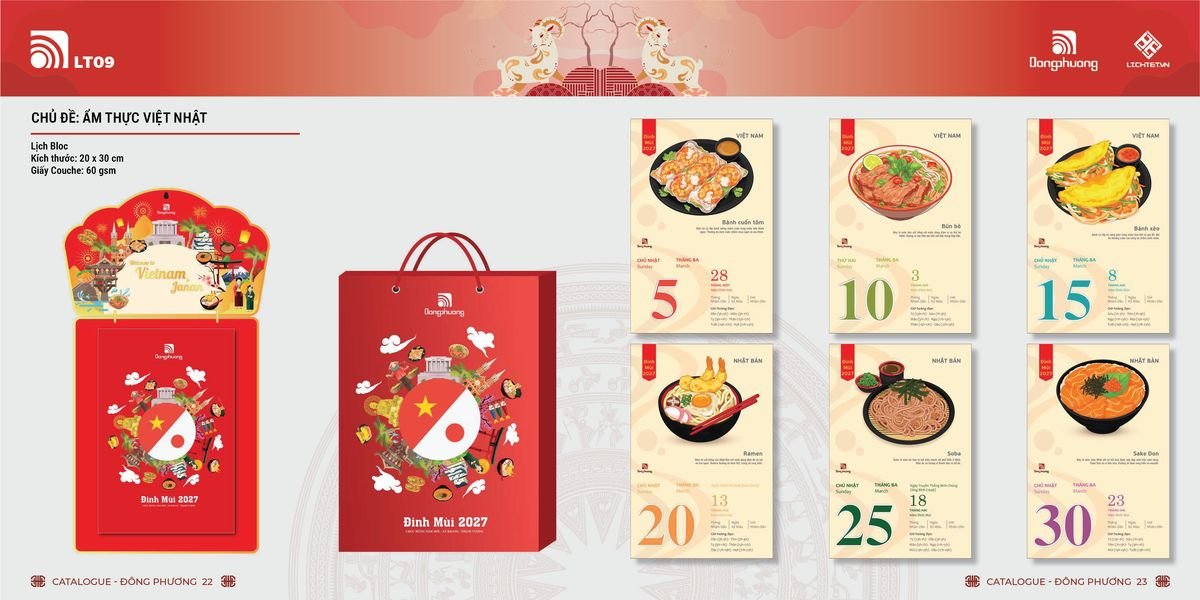Lịch Bloc Đông Phương 2027 DP10 Bộ Quà Tặng Doanh Nghiệp Thủy Tinh & Lịch