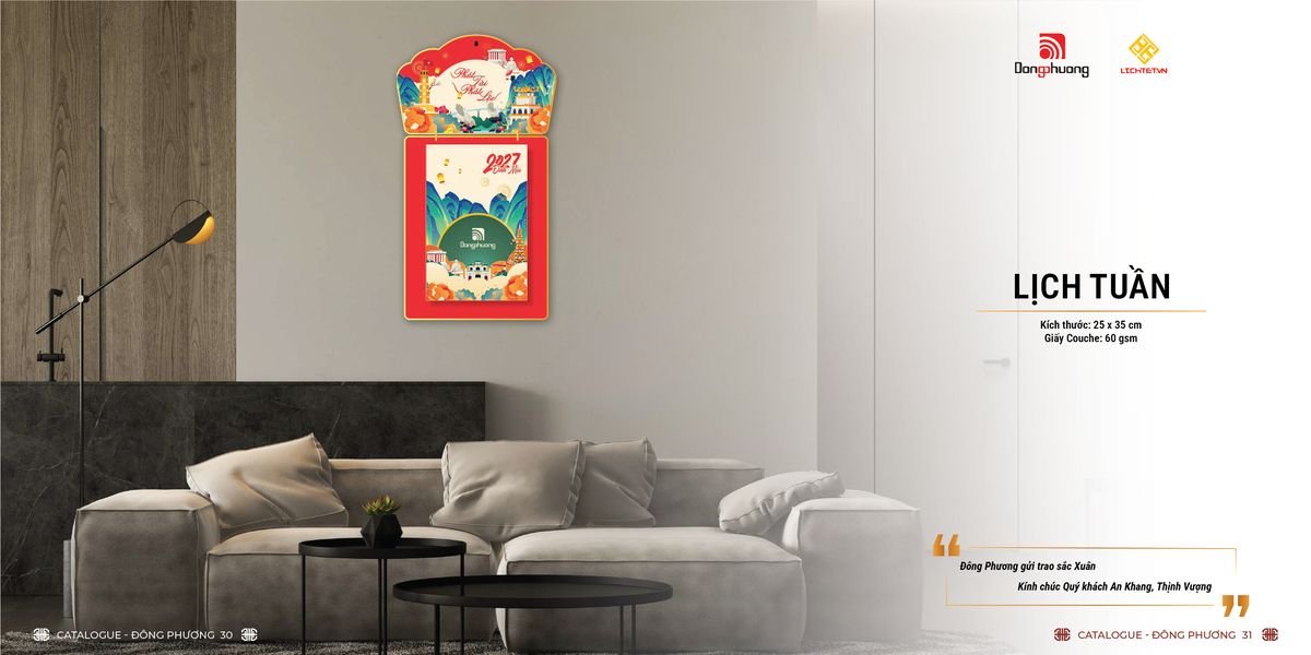 Lịch Bloc Đông Phương 2027 DP14 Bộ Quà Tặng Doanh Nghiệp Thủy Tinh & Lịch