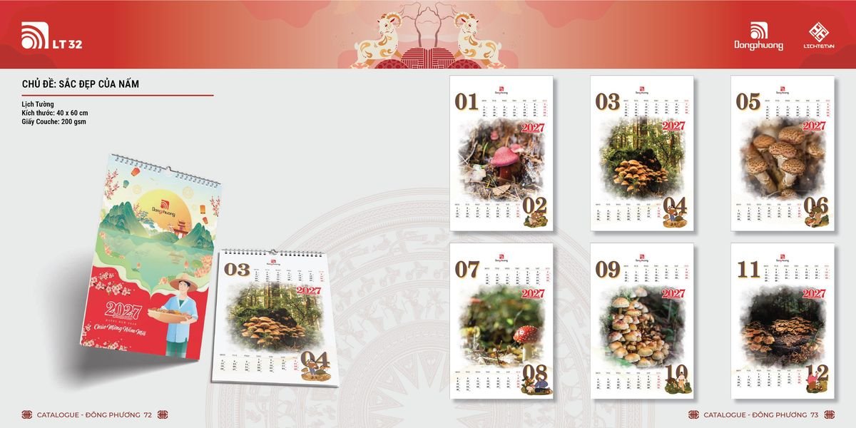 Lịch Bloc Đông Phương 2027 DP35 Bộ Quà Tặng Doanh Nghiệp Thủy Tinh & Lịch