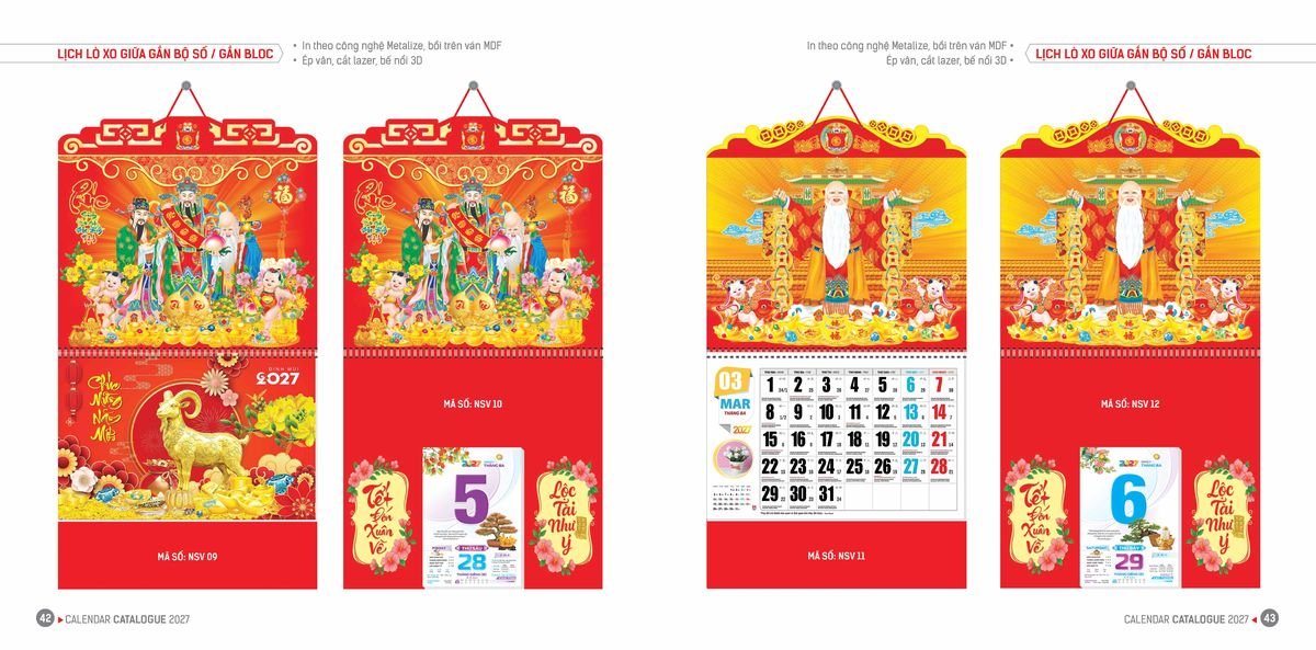 Lịch Bloc Hoa Niên 2027 ĐP DPHN20 Bộ Quà Tặng Doanh Nghiệp Thủy Tinh & Lịch