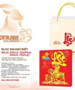 Lịch Bloc Đại Đặc Biệt 2027 DVA Mẫu DVA14 (17 x 24cm) Bộ Quà Tặng Doanh Nghiệp Thủy Tinh & Lịch in logo doanh nghiệp quà tặng Tết tại Quà Tặng Thủy Tinh VN