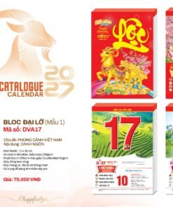 Lịch Bloc 2027 DVA Mẫu DVA15 (13 x 19cm) Bộ Quà Tặng Doanh Nghiệp Thủy Tinh & Lịch in logo doanh nghiệp quà tặng Tết tại Quà Tặng Thủy Tinh VN