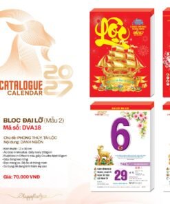 Lịch Bloc 2027 DVA Mẫu DVA18 (13 x 19cm) Bộ Quà Tặng Doanh Nghiệp Thủy Tinh & Lịch in logo doanh nghiệp quà tặng Tết tại Quà Tặng Thủy Tinh VN