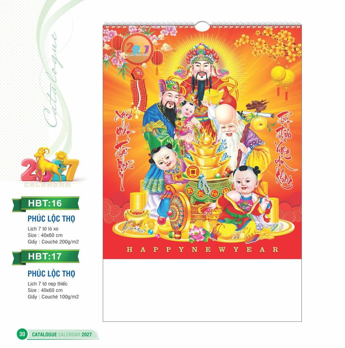 Lịch Treo Tường Lò Xo 2027 HBT Mẫu HBT17 - Phúc Lộc Thọ (40 x 60cm) Bộ Quà Tặng Doanh Nghiệp Thủy Tinh & Lịch Lịch Treo Tường Lò Xo 2027 HBT Mẫu HBT17 - Phúc Lộc Thọ (40 x 60cm) Bộ Quà Tặng Doanh Nghiệp Thủy Tinh & Lịch in logo doanh nghiệp quà tặng Tết tại Quà Tặng Thủy Tinh VN