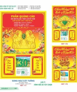 Lịch Bìa Treo 2027 HBT Mẫu HBT178 (15 x 19cm) Bộ Quà Tặng Doanh Nghiệp Thủy Tinh & Lịch in logo doanh nghiệp quà tặng Tết tại Quà Tặng Thủy Tinh VN