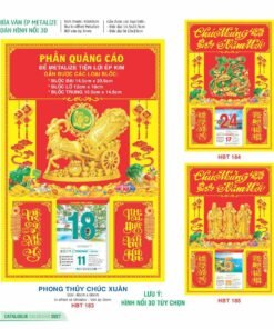 Lịch Bìa Treo 2027 HBT Mẫu HBT183 (15 x 19cm) Bộ Quà Tặng Doanh Nghiệp Thủy Tinh & Lịch in logo doanh nghiệp quà tặng Tết tại Quà Tặng Thủy Tinh VN
